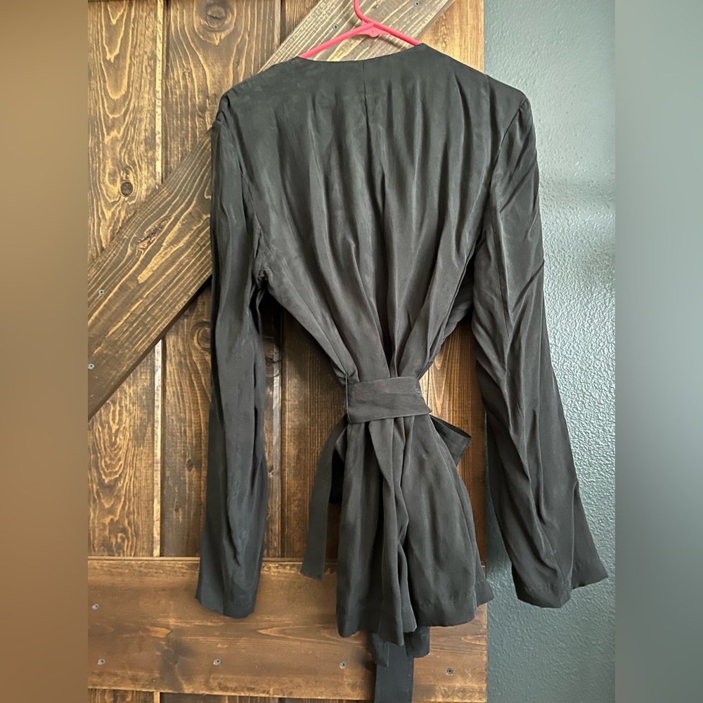 St. John Black Women's Blazer with Tie Waist - Picture 2 of 5